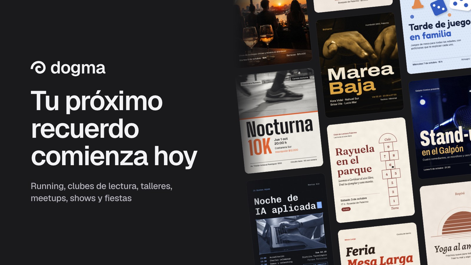 La Puerta, el isotipo nuevo de Dogma, con el lema Tu próximo recuerdo comienza hoy